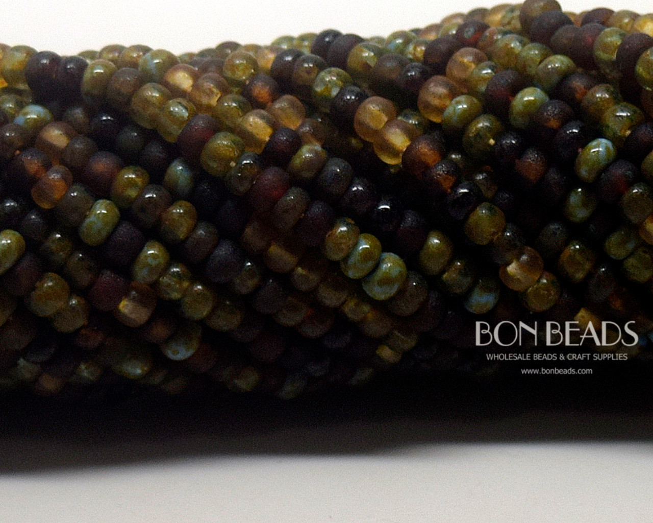 6/0 Aged Demeter Tube Picasso Mix (1/4 Kilo) - Bon Beads