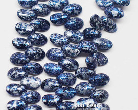 4x6mm Granite Galaxy Lapis Curved Tooth / Lily Petals (300 Pieces)