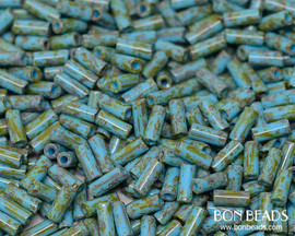  #2 Blue Turquoise Picasso Bugles (1/8 Kilo)