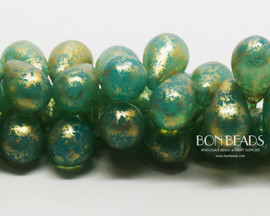 6x9mm Caribbean Turquoise Gold Drops (150 Pieces)