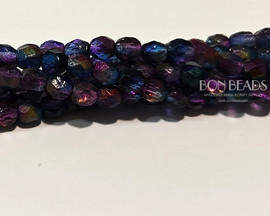 6mm Magic Blueberry Etched Round Fire Polished (300 Pieces)