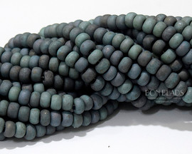 1/0 Aged Matted Blue Turquoise Lights Picasso Mix (1/4 Kilo)