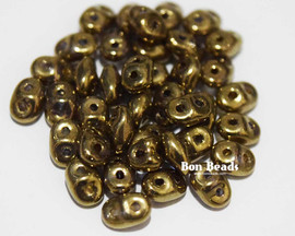 2.5x5mm Bronze Gold Superduos (50 Grams)