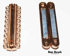 48x15x7mm 18 Holes Copper Magnetic Bar Clasp (Each)