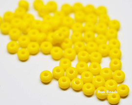 6/0 Yellow Round Seed Beads (100 Grams)