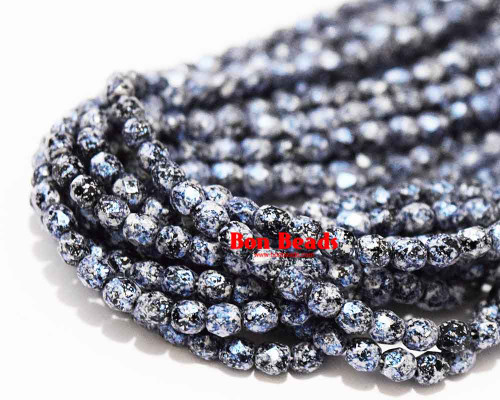 4mm Granite Galaxy Lapis Round Fire Polished (600 Pieces)