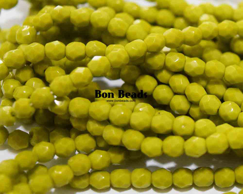 4mm Light Jade Round Fire Polished (600 Pieces)