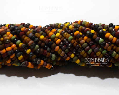 5/0 Aged Matted Silver Guardian Striped Picasso Mix (1/4 Kilo)