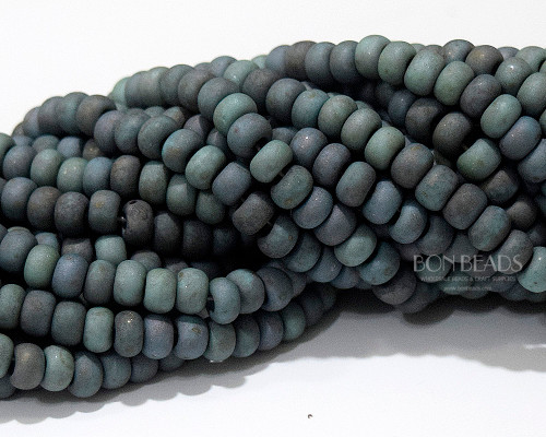 1/0 Aged Matted Blue Turquoise Lights Picasso Mix (1/4 Kilo)