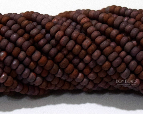 6/0 Aged Matted Mandarin Green Lights Picasso Mix (1/4 Kilo)