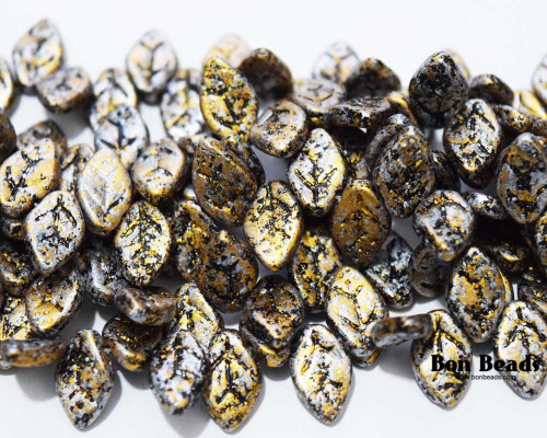 12x7mm Granite Galaxy Gold Leaves (300 Pieces)