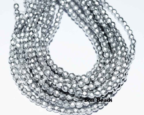 True 2mm Silky SIlver Round Fire Polished (600 Pieces)
