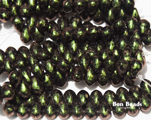 4x6mm Van Gogh Olivine Drops (300 Pieces)