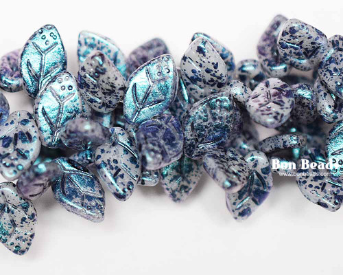 12x7mm Lapis Mirage Leaves (300 Pieces)