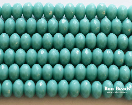  4x7mm Green Turquoise Rondelles (300 Pieces)