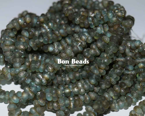 3x6mm Matted Celsian Etched Farfalles (1/4 Kilo)