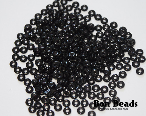 4x1mm Black O Beads (100 Grams)