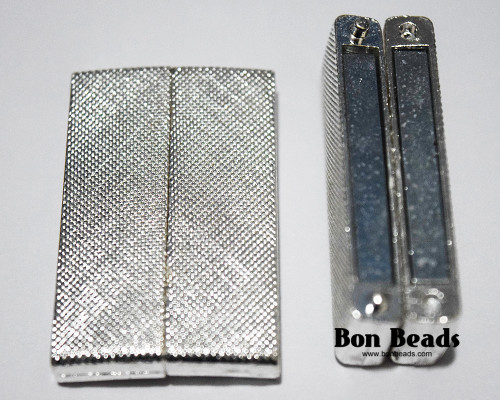 40x24x7mm Silver Wide Magnetic Bar Clasp (Each)