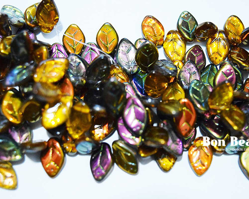 12x7mm Magic Amber Leaves (300 Pieces)