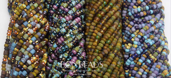 New aged striped seed beads