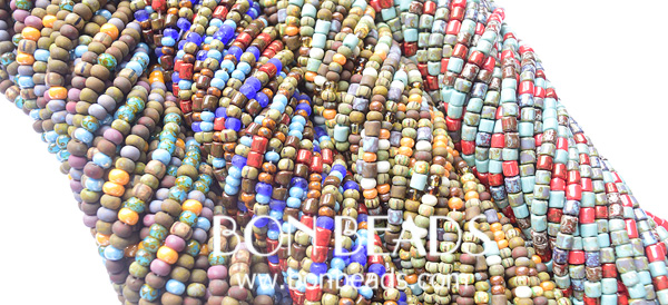 New Aged Striped seed beads