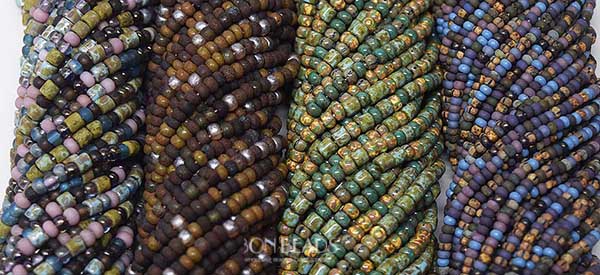 new aged stripped seed bead mixes