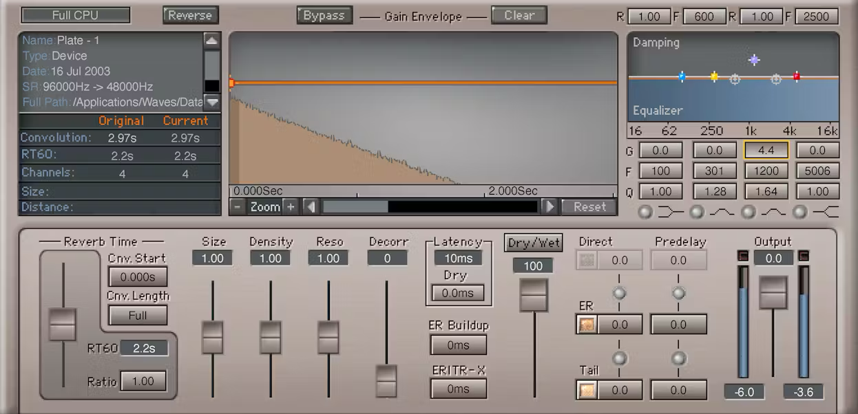 Convuluted Reverb Waves IR1 Convolution Reverb