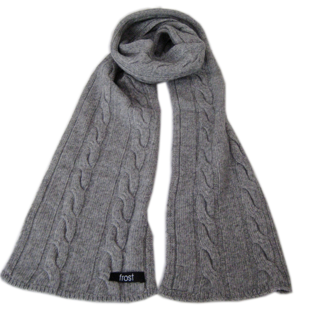 cable knit cashmere scarf