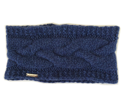 Sila Yak Merino Knitted Headband (Blue/Brown)