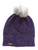 Cashmere Honeycomb Knit Hat With Detachable Rabbit Fur Pom