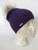 Frost Hats Cashmere Classic Hat with a Faux Raccoon Fur Pom