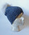 Frost Hats Cashmere Classic Hat with a Faux Raccoon Fur Pom