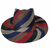 Raffia Straw Fedora Hat: Women's Summer Beach Sun Hat Red/Blue