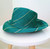 Raffia Straw Fedora Hat: Women's Summer Beach Sun Hat Green