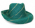 Raffia Straw Fedora Hat: Women's Summer Beach Sun Hat Green