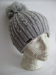Cable knit winter hat for women