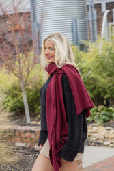 90/10 merino wool/cashmere lightweight oversized scarf wrap