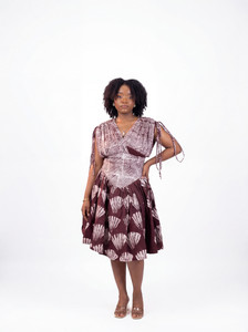 Sahara Bloom Ankara Dress