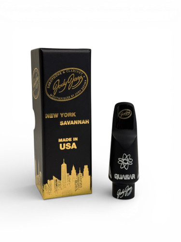 JodyJazz QUASAR Alto Saxophone Mouthpiece next to packaging