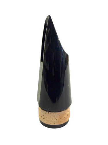 Clark Fobes Debut Bass Clarinet Mouthpiece detail view showing CF+ facing