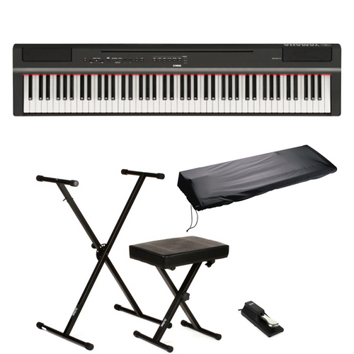 Yamaha P-125 88-Key Digital Piano Black - Deluxe Bundle