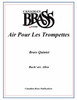 Air Pour Les Trompettes (Bach/arr. Allen) archive brass quintet PDF download