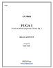 Fuga No. 1 from Well Tempered Clavier, Vol. 1 Brass Quintet (JS Bach/Gale)