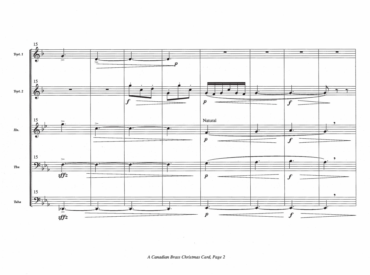 A Canadian Brass Christmas Card Brass Quintet (traditional/arr. Cable