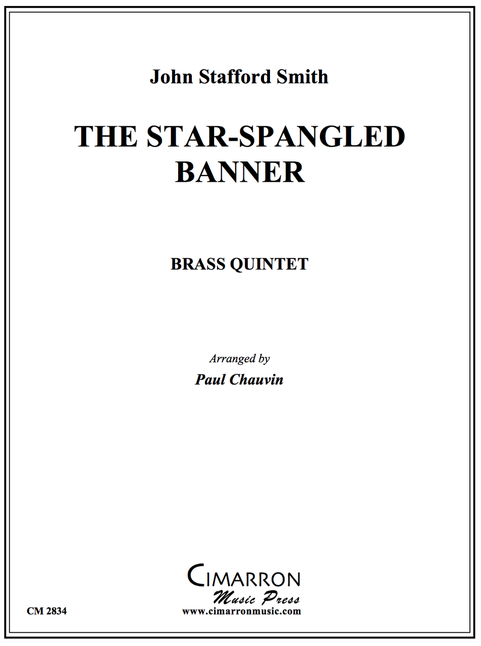 STAR SPANGLED BANNER BRASS QUINTET (ARR. PAUL CHAUVIN) PDF Download -  Canadian Brass Store