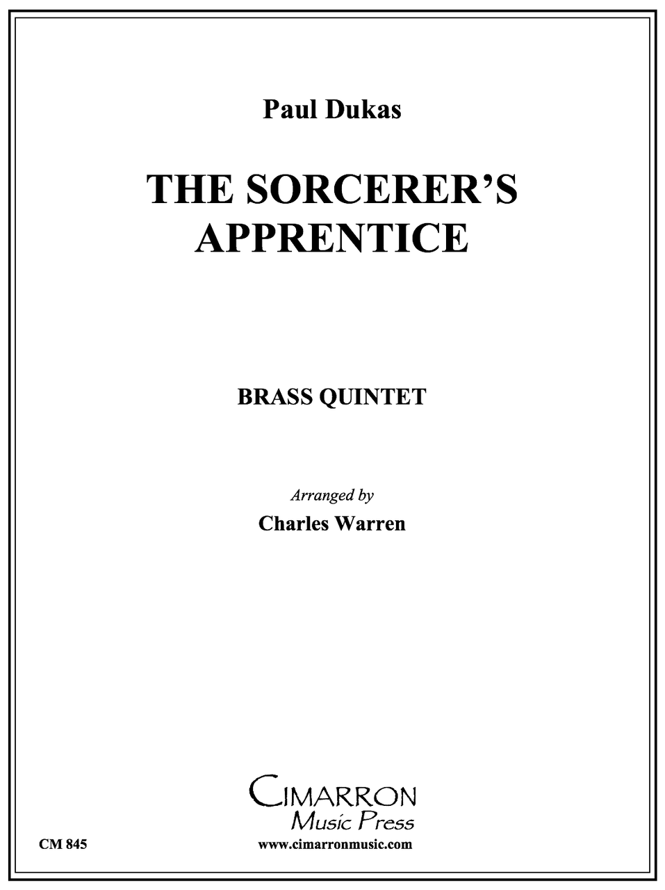 The Sorcerer's Apprentice Brass Quintet (Dukas/Warren) Canadian Brass