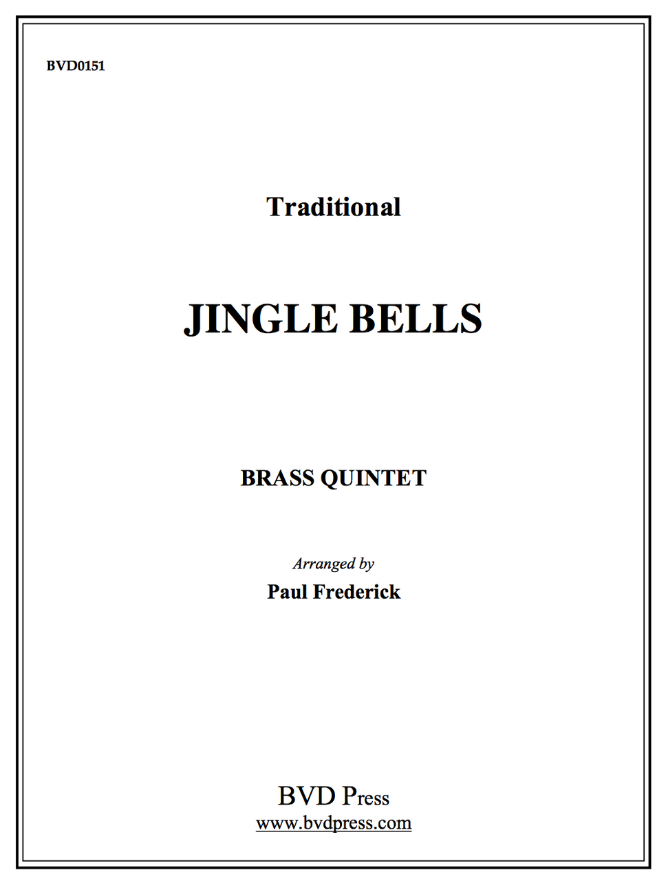 Jingle Bells Brass Quintet (Pierpont/arr. Frederick Canadian Brass Store