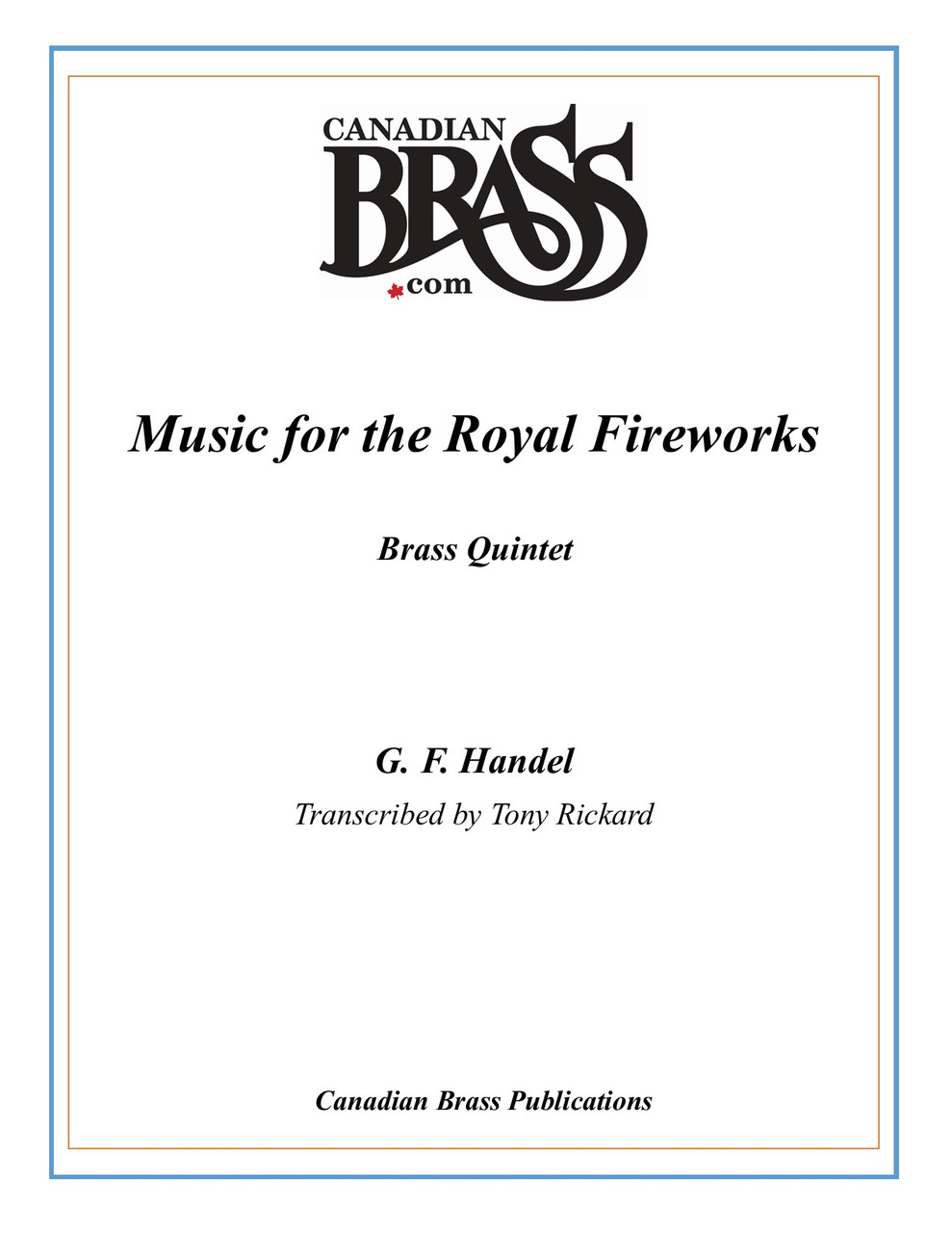Music for the Royal Fireworks Brass Quintet (Handel/Rickard) PDF