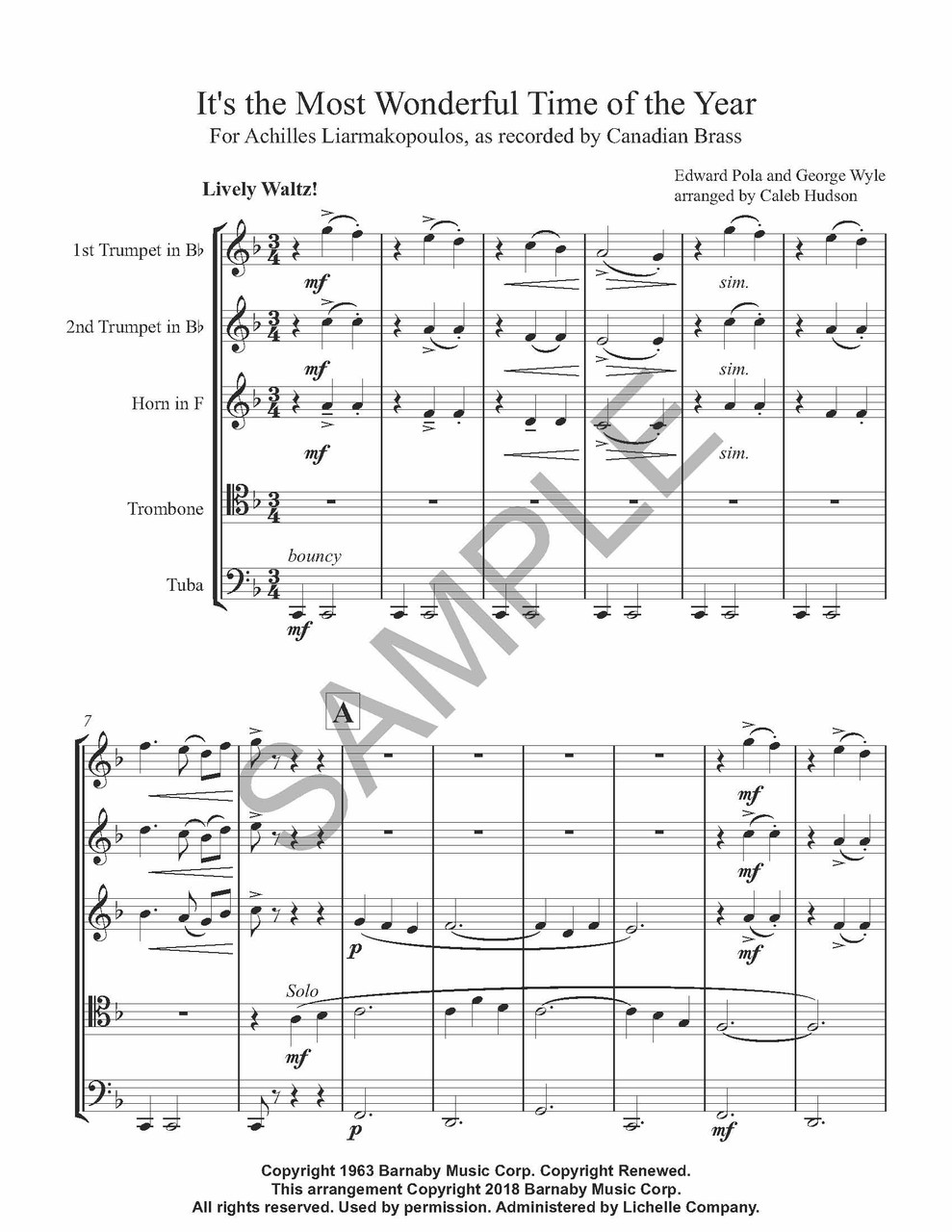 Popular Christmas Brass Quintet Bundle 1