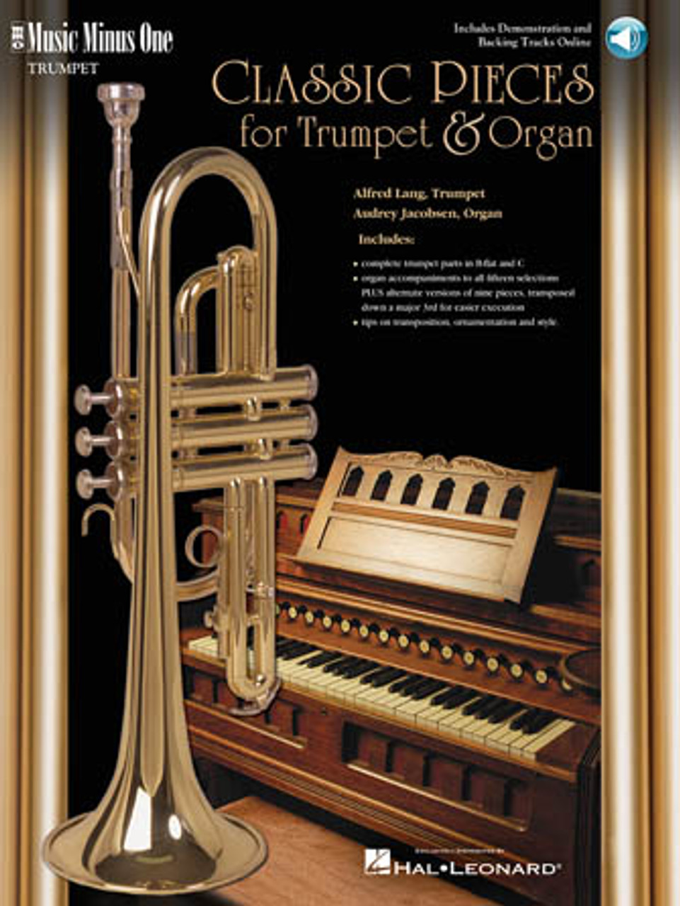 Classical Pieces for Trumpet & Organ Music Minus One Book w/Online 